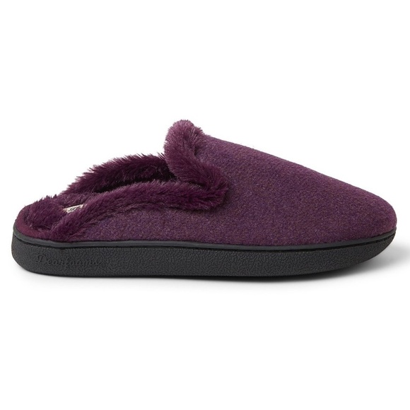 DEARFOAMS Aubergine Erin Faux Fur Slipper Shoe Memory Foam Insole Indoor NWT - Picture 6 of 8